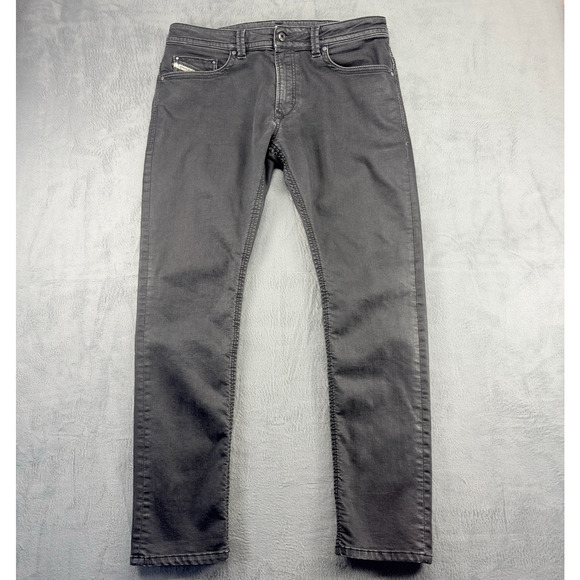 Diesel Thavar Jeans Men's 33x30 Black Stretch Denim Slim-Skinny Grunge Skater - Picture 1 of 14